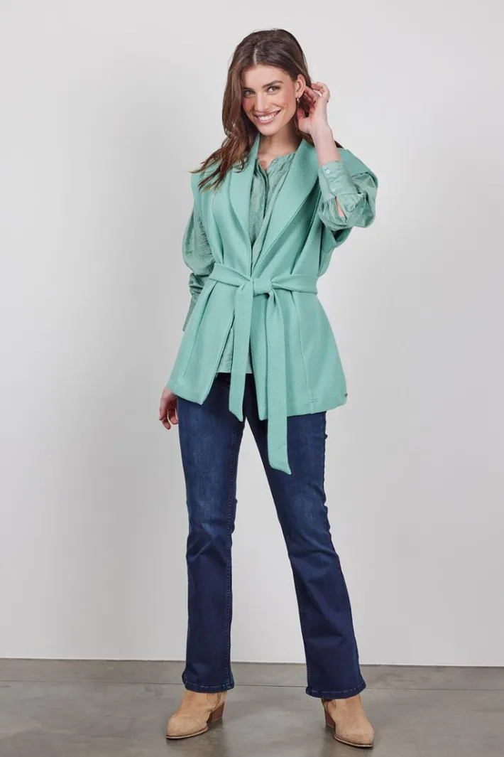DiDi Sleeveless vest Diam in granite green- Truien & Vesten