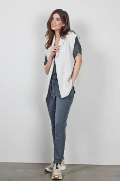 DiDi Sleeveless vest Diam in light silver- Truien & Vesten