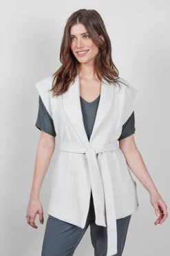 DiDi Sleeveless vest Diam in light silver- Truien & Vesten