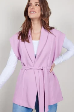 DiDi Sleeveless vest Diam in mauve mist- Truien & Vesten
