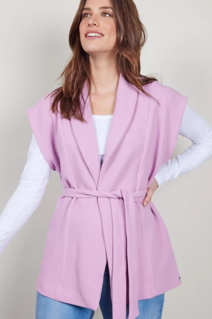 DiDi Sleeveless vest Diam in mauve mist- Truien & Vesten