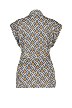 DiDi Sleeveless vest Diam in offwhite with cosmic print- Truien & Vesten