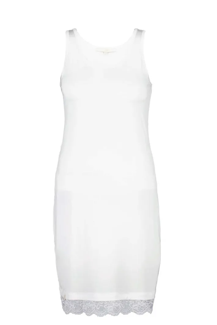 DiDi Slipdress Sally in white- Basics | Jurken & Tunieken