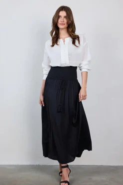 DiDi Smocked skirt Magic in black- Rokken