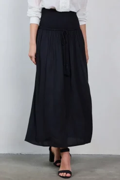 DiDi Smocked skirt Magic in black- Rokken