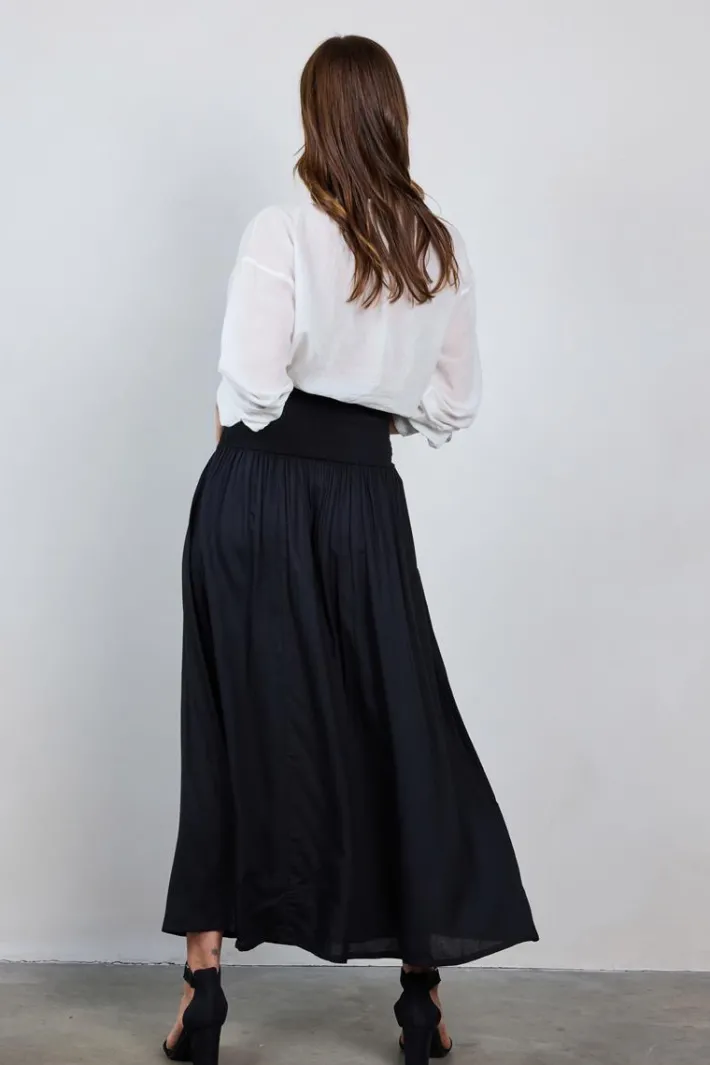 DiDi Smocked skirt Magic in black- Rokken