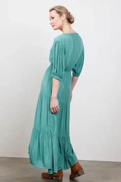 DiDi Solid dress Josie in granite green- Jurken & Tunieken