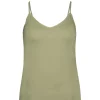 DiDi Spaghetti V singlet in Aloe green- Basics | T-shirts & Tops