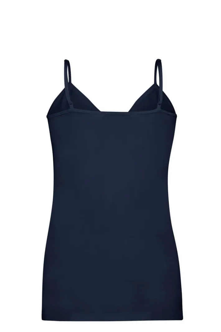 DiDi Spaghetti V singlet in dark navy- Basics | T-shirts & Tops