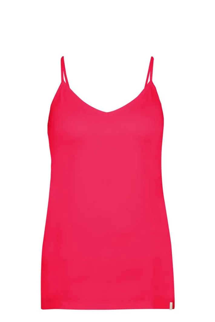 DiDi Spaghetti V singlet in magenta roze- Basics | T-shirts & Tops