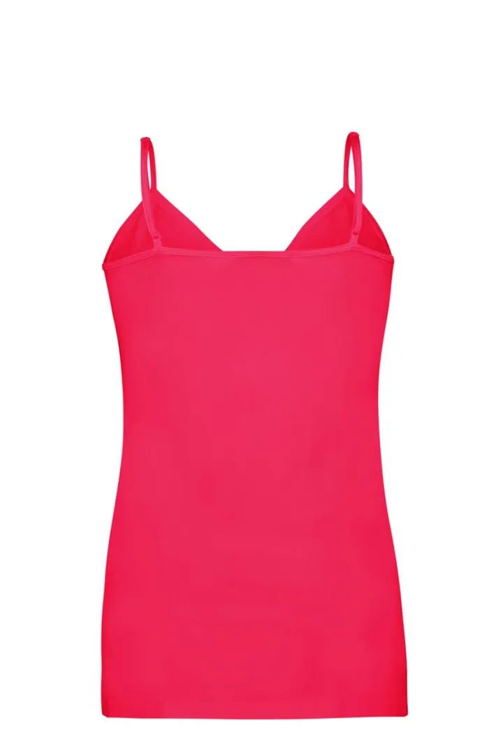 DiDi Spaghetti V singlet in magenta roze- Basics | T-shirts & Tops