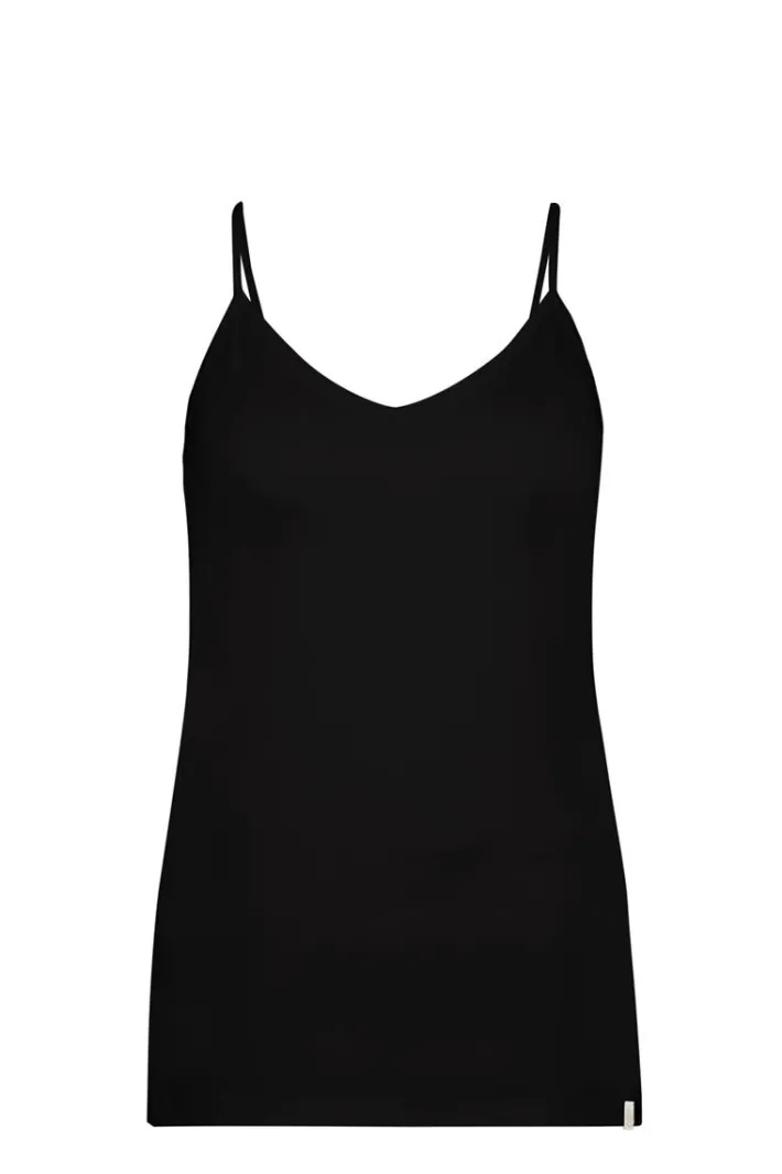 DiDi Spaghetti V singlet in zwart- Basics | T-shirts & Tops