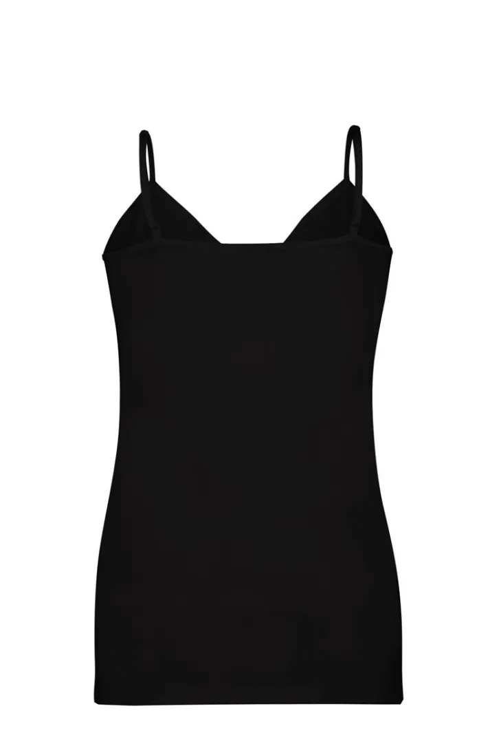 DiDi Spaghetti V singlet in zwart- Basics | T-shirts & Tops