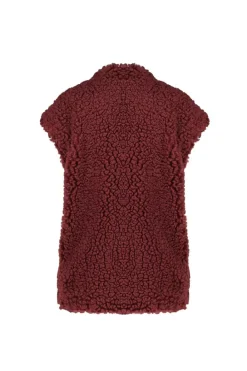 DiDi Teddy gilet grof Red mahogany- Jassen | Gilets
