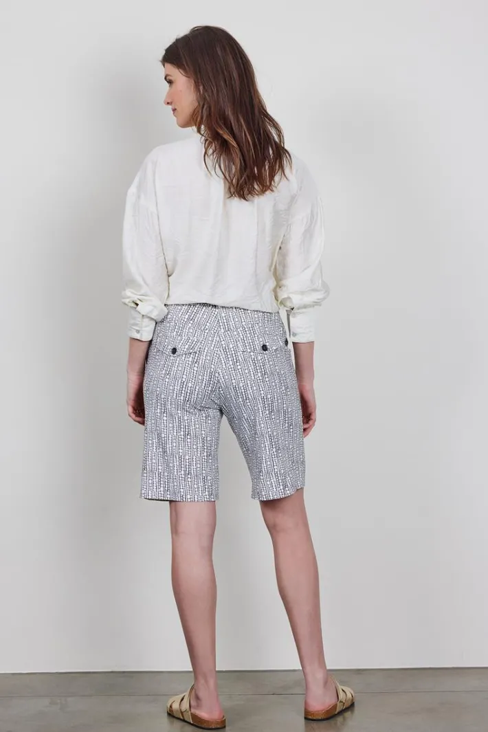 DiDi Travel bermuda Urban in Darkshadow with dots in a row print- Travel | Korte Broeken