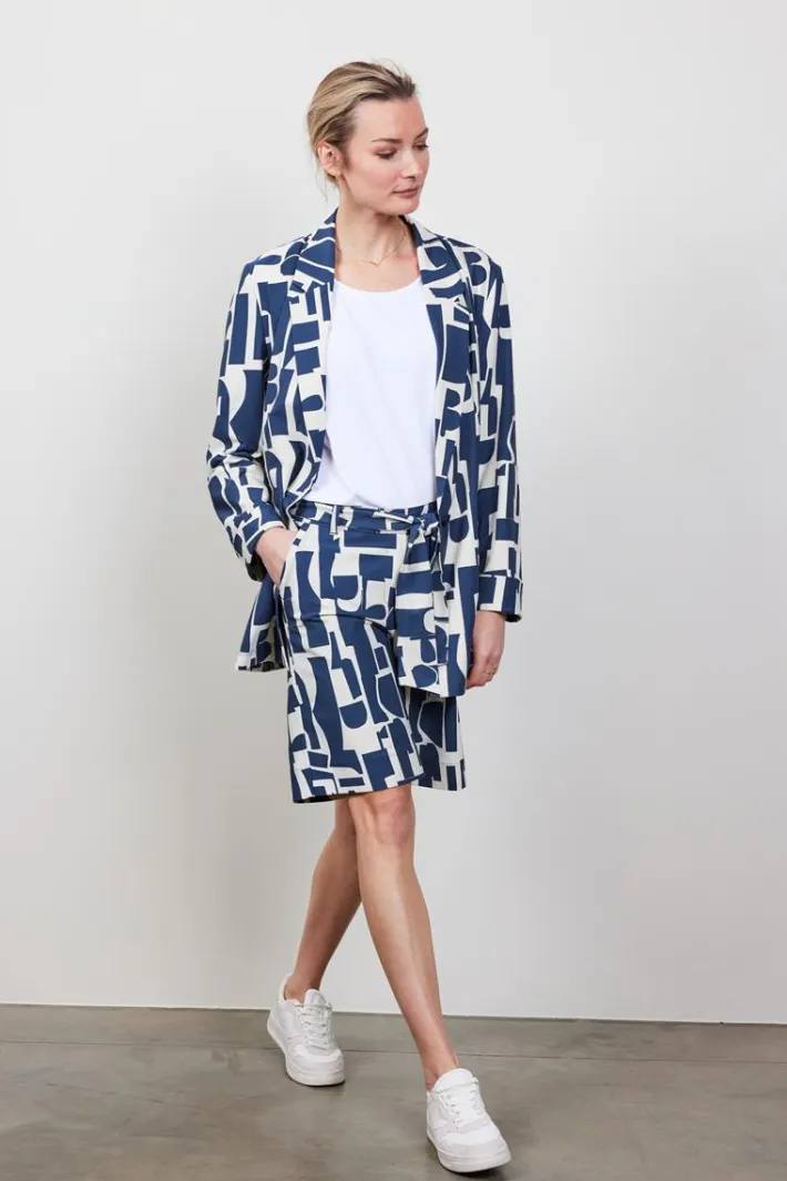 DiDi Travel bermuda Urban print in darkblue with galaxy print- Travel | Korte Broeken