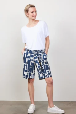 DiDi Travel bermuda Urban print in darkblue with galaxy print- Travel | Korte Broeken