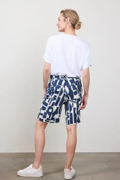 DiDi Travel bermuda Urban print in darkblue with galaxy print- Travel | Korte Broeken
