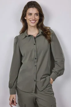 DiDi Travel blouse Culture in Dusty olive- Travel | Blouses