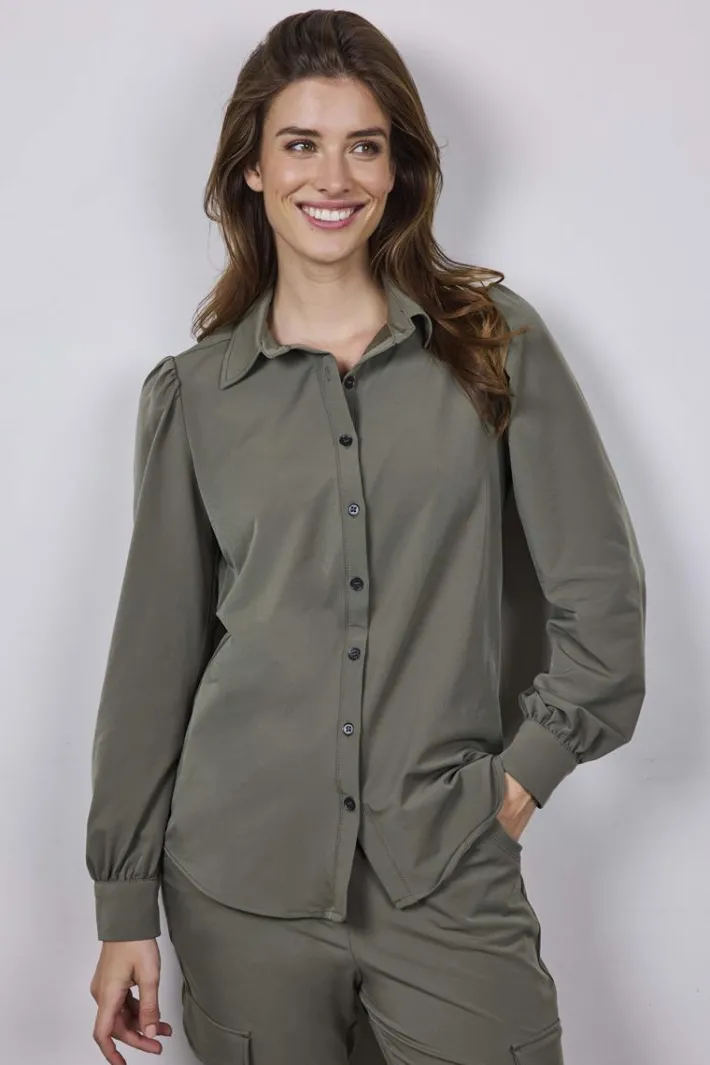 DiDi Travel blouse Culture in Dusty olive- Travel | Blouses