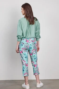 DiDi Travel capri Journal in de granite green with Floral Medley print- Travel | Korte Broeken