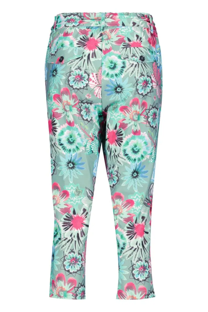 DiDi Travel capri Journal in de granite green with Floral Medley print- Travel | Korte Broeken