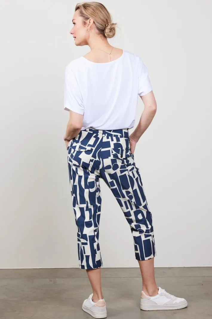 DiDi Travel capri Journal in dark blue with Galaxy print- Travel | Korte Broeken