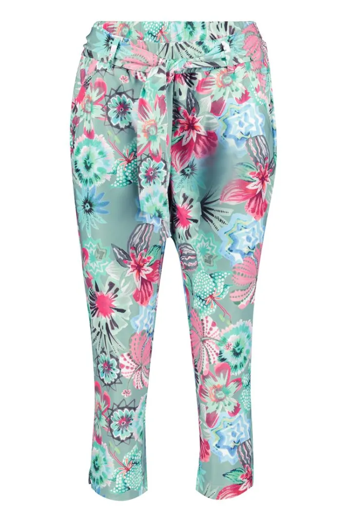 DiDi Travel capri Journal in de granite green with Floral Medley print- Travel | Korte Broeken