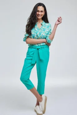 DiDi Travel capri Journal in Peacock green- Travel | Korte Broeken