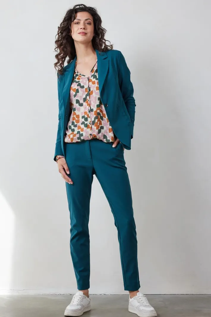 DiDi Travel pants Checkin in Dark sea green- Travel | Lange Broeken