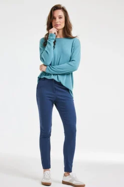 DiDi Travel pants Checkin in dark blue- Travel | Lange Broeken