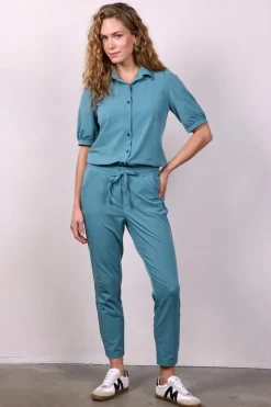 DiDi Travel pants Dakota Atlantic green- Travel | Lange Broeken