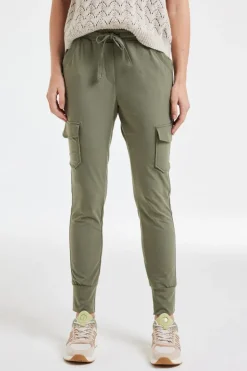 DiDi Travel pants Dash in dusty olive- Travel | Lange Broeken