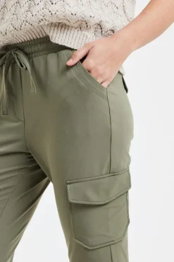 DiDi Travel pants Dash in dusty olive- Travel | Lange Broeken