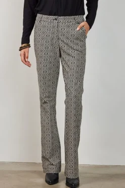 DiDi Travel pants Explore print Black with Cycle print- Travel | Lange Broeken