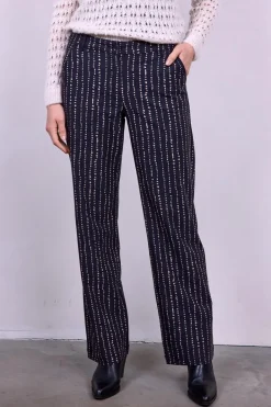 DiDi Travel pants Explore print Black Riga print- Travel | Lange Broeken