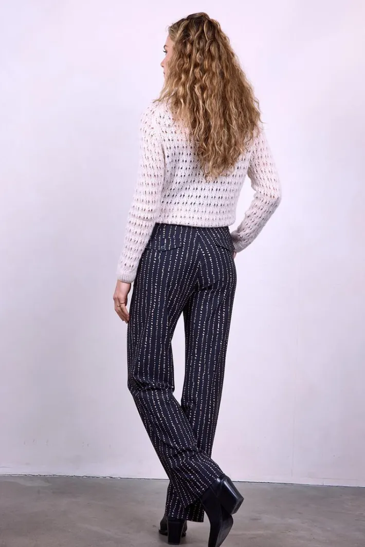 DiDi Travel pants Explore print Black Riga print- Travel | Lange Broeken