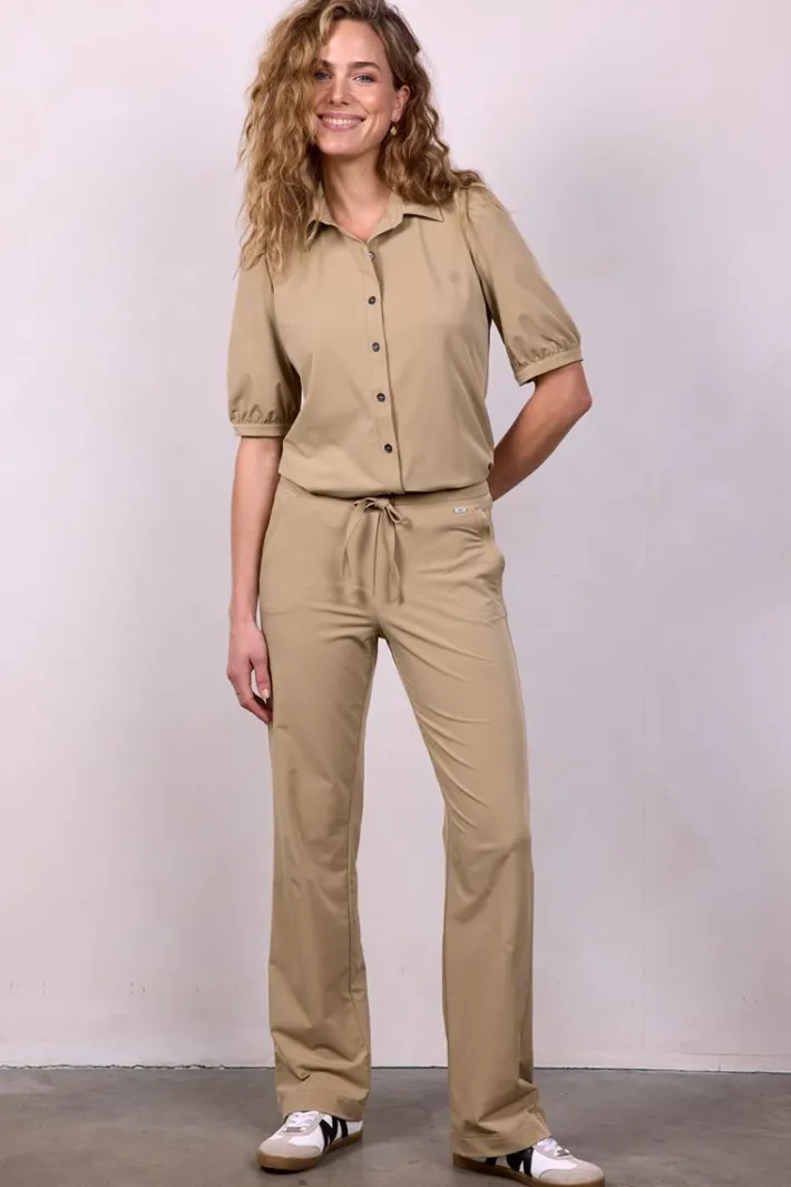 DiDi Travel pants Falcon Kelp sand- Travel | Lange Broeken