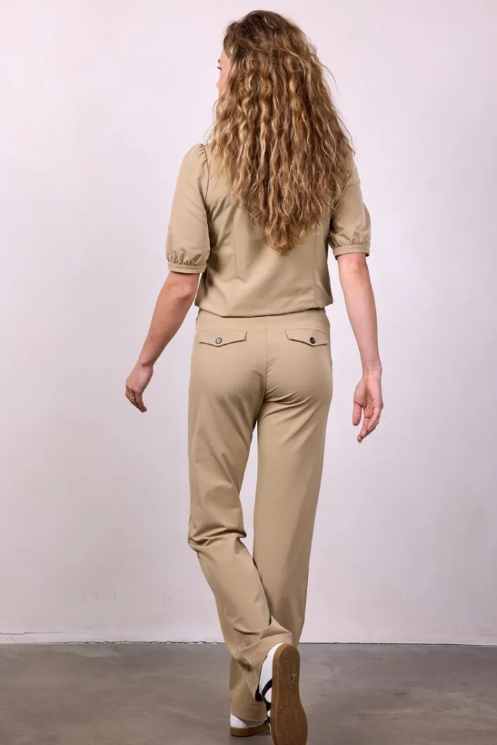 DiDi Travel pants Falcon Kelp sand- Travel | Lange Broeken