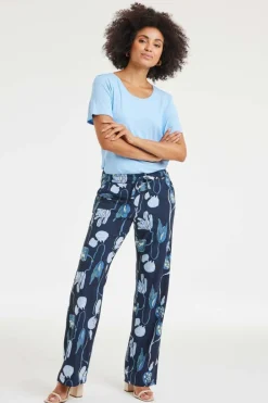DiDi Travel pants Falcon print Darkblue Ambiance print- Travel | Lange Broeken