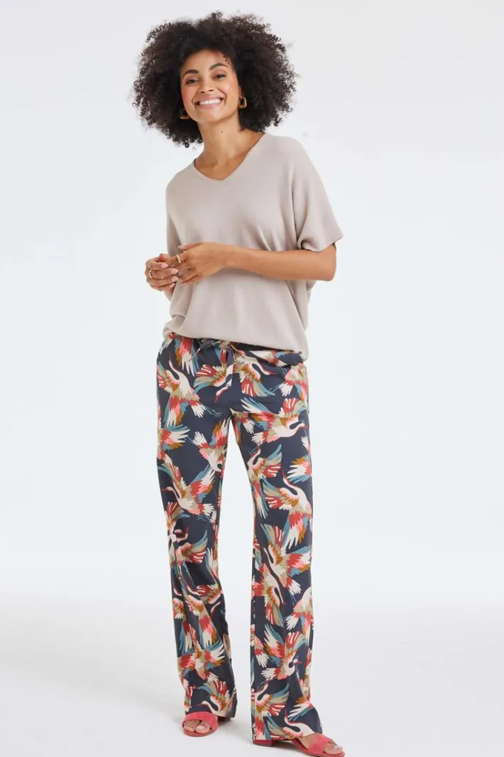 DiDi Travel pants Falcon Skydancer print- Travel | Lange Broeken