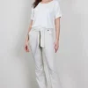 DiDi Travel pants Paseo in Light Silver- Travel | Lange Broeken