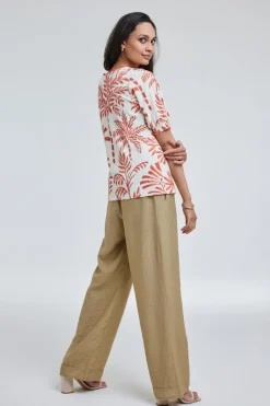DiDi T-shirt Auri Ecru Palmer print- T-shirts & Tops