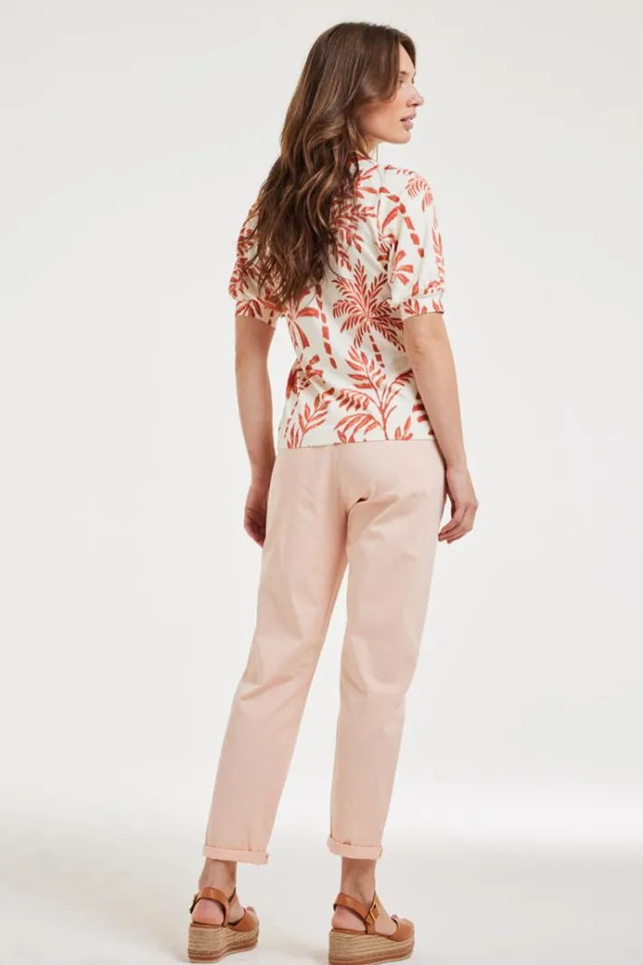 DiDi T-shirt Auri Ecru Palmer print- T-shirts & Tops