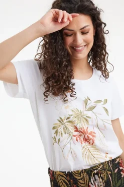 DiDi T-shirt Celeb White Jungle panel- T-shirts & Tops