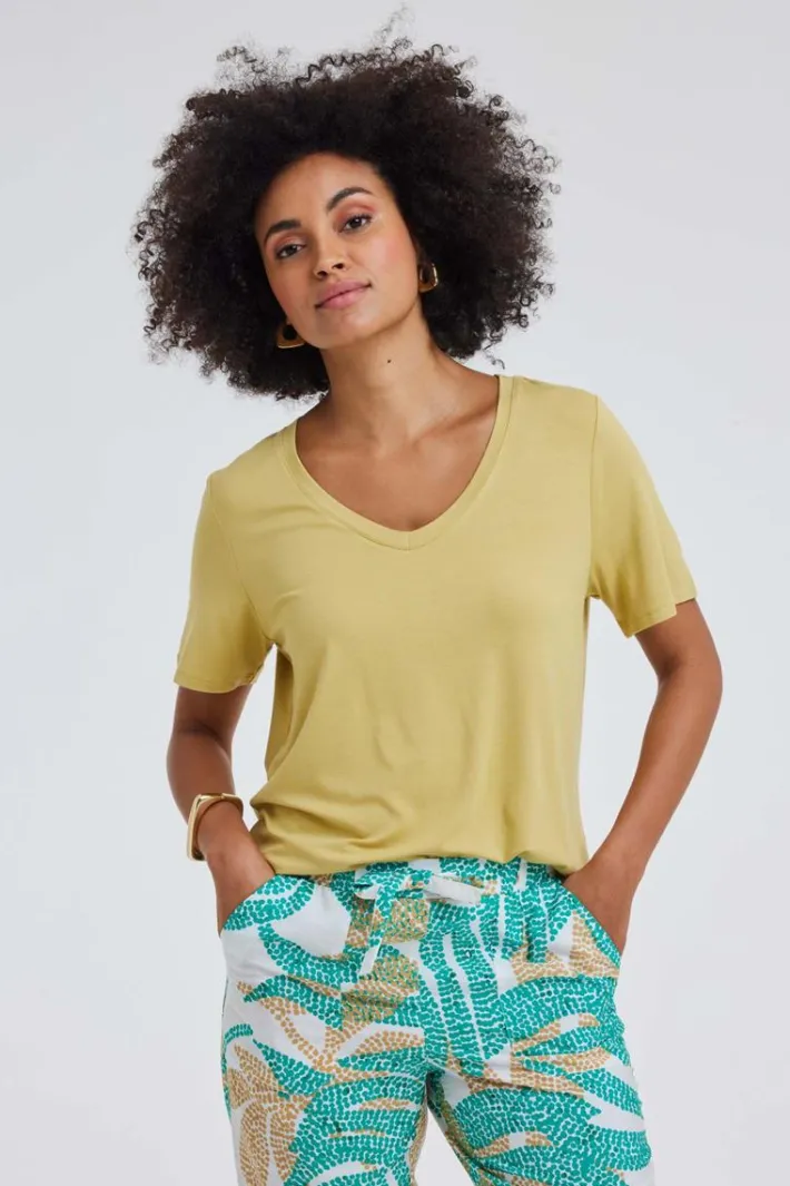 DiDi T-shirt Daily Moss green- Basics | T-shirts & Tops