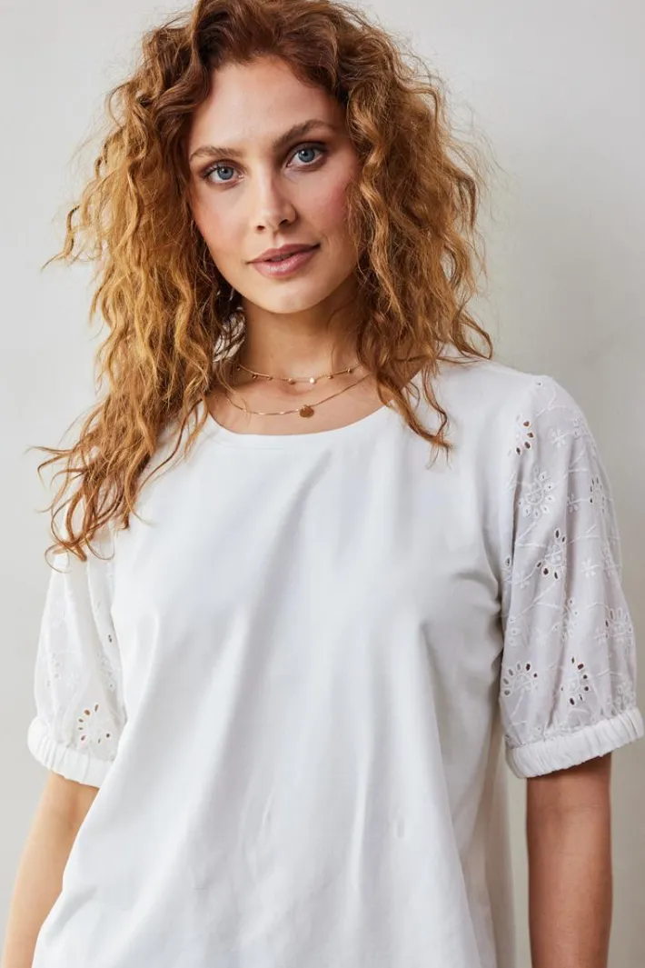 DiDi T-shirt Emmy in Offwhite- T-shirts & Tops
