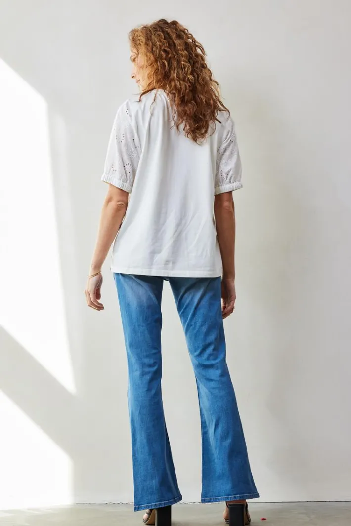 DiDi T-shirt Emmy in Offwhite- T-shirts & Tops