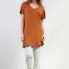 DiDi T-shirt Isa in Ginger brown- Basics | T-shirts & Tops