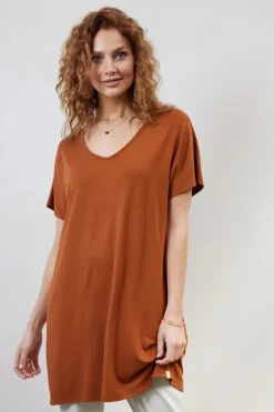 DiDi T-shirt Isa in Ginger brown- Basics | T-shirts & Tops